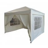 CARPA PABELLÓN TOLDO PÉRGOLA PLEGABLE 3X3 METROS TUBERIA 30 MM BLANCA (AGOTADO)